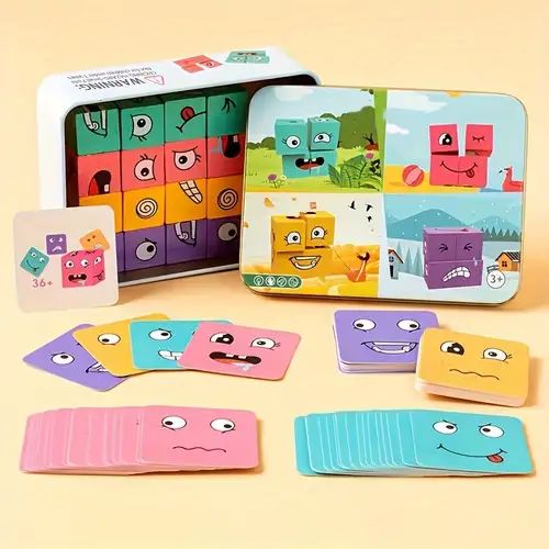 ToyZone™ Multiplayer Fun Face Changing Magic Cube Puzzle