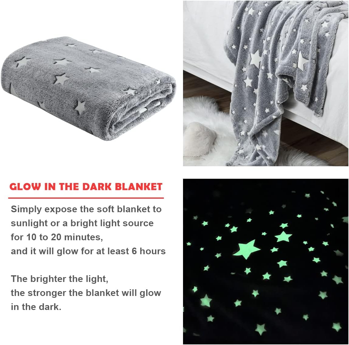 ToyZone™ Magic Glow in the Dark Blanket
