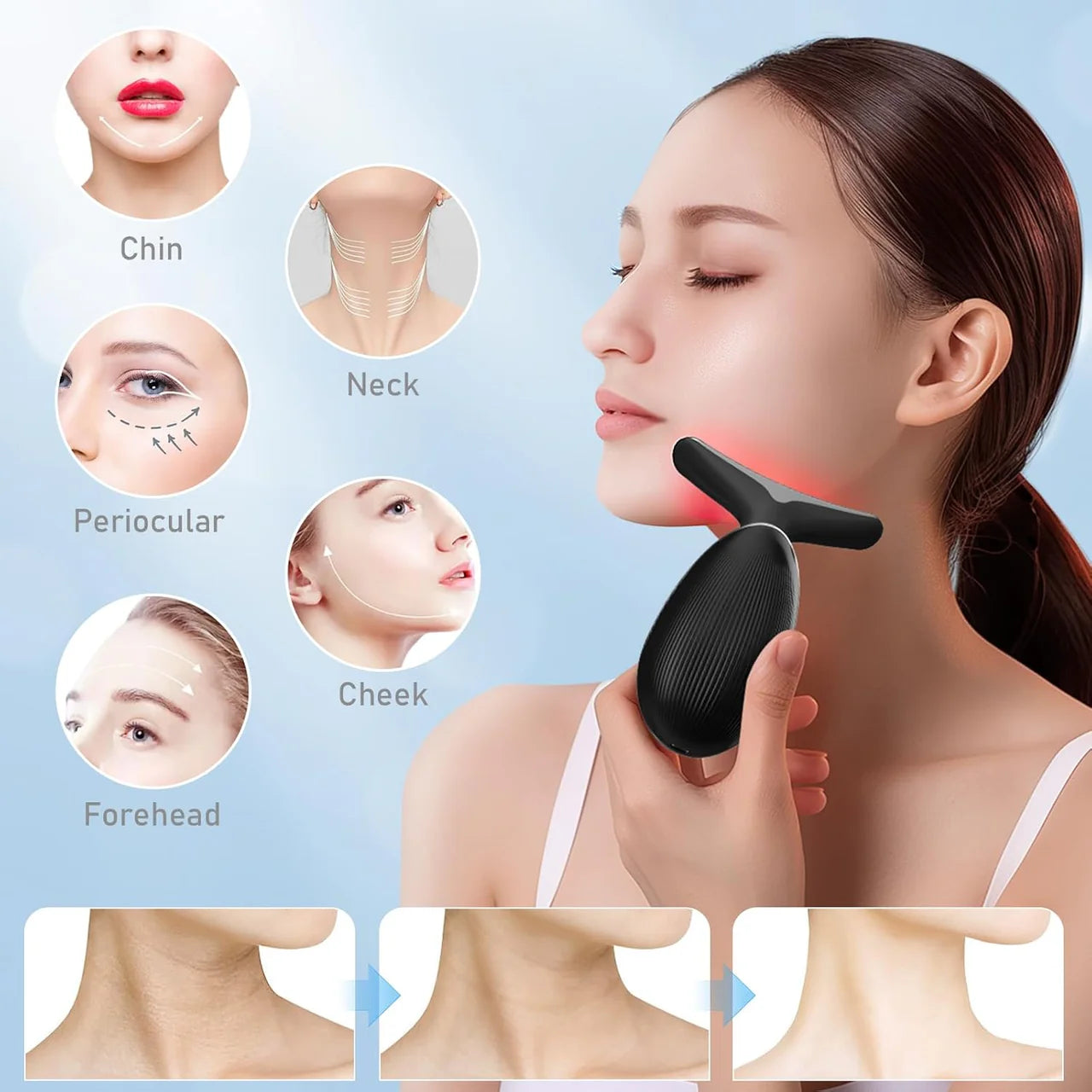ToyZone™ Skin Care Red Light Therapy for Face Facial Massager