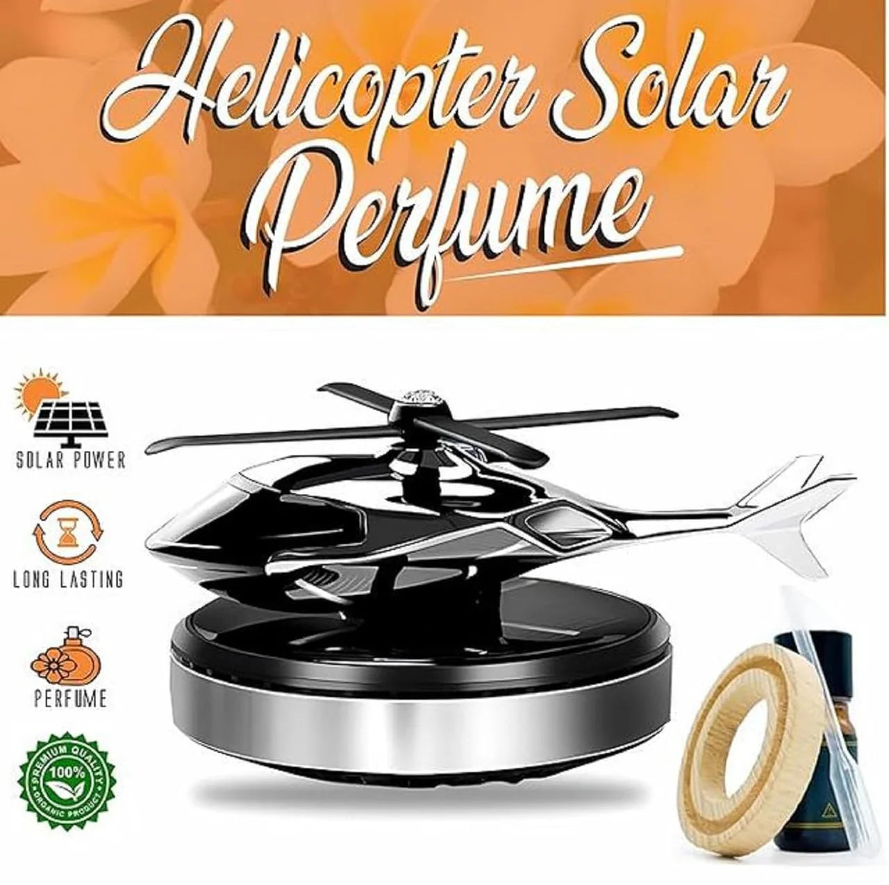 ToyZone™ Helicopter Car Air Freshener Solar Energy