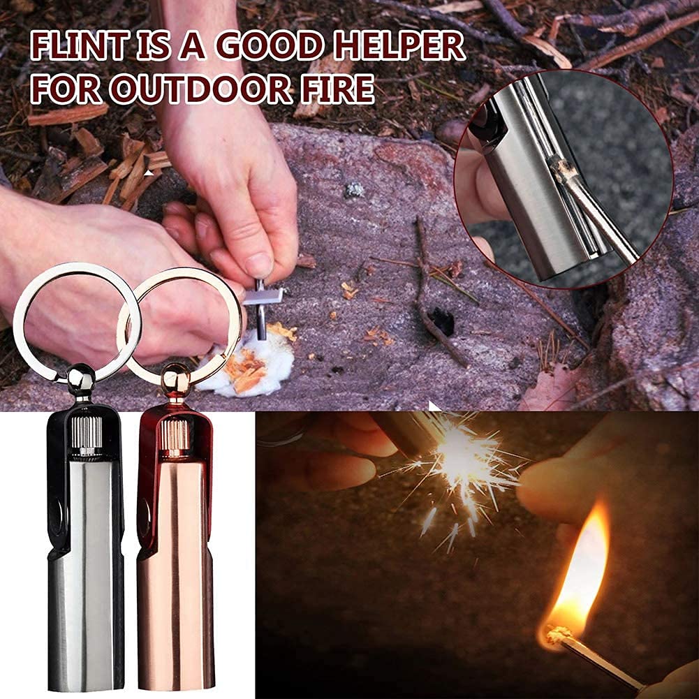 ToyZone™ Outdoor Camping Emergency Waterproof Flint Fire Keychain