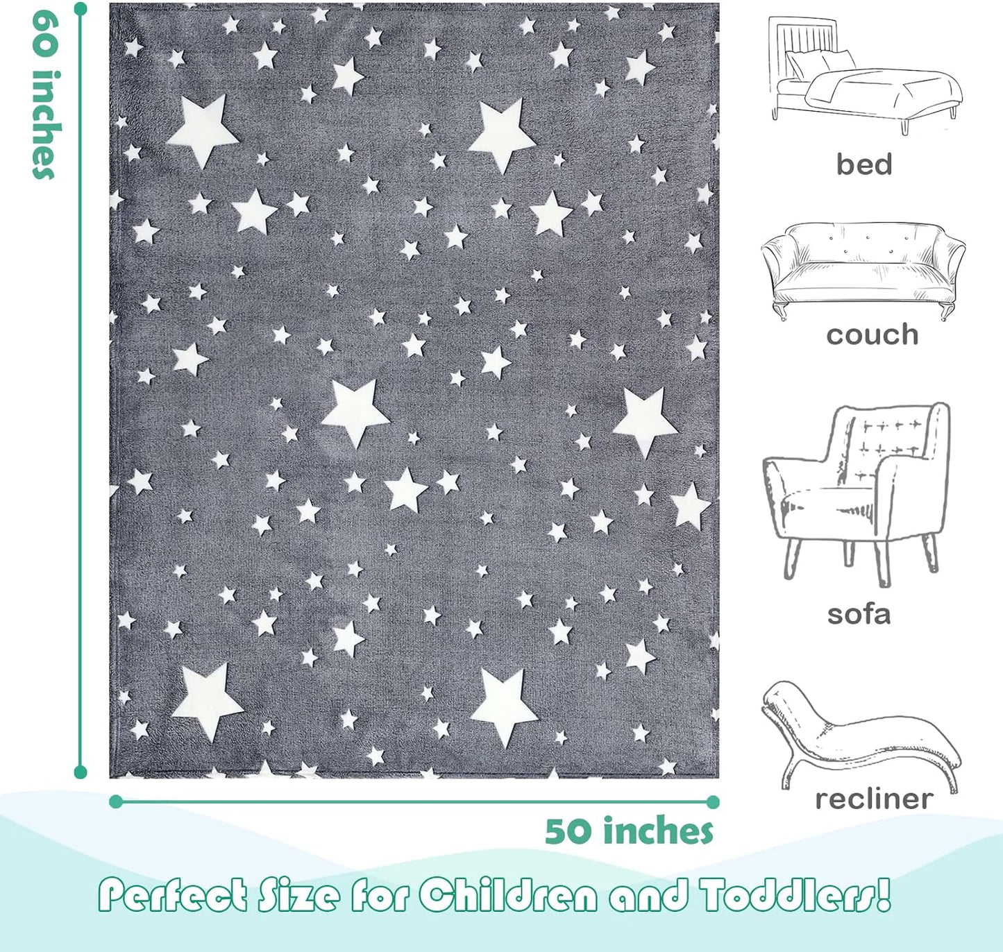 ToyZone™ Magic Glow in the Dark Blanket