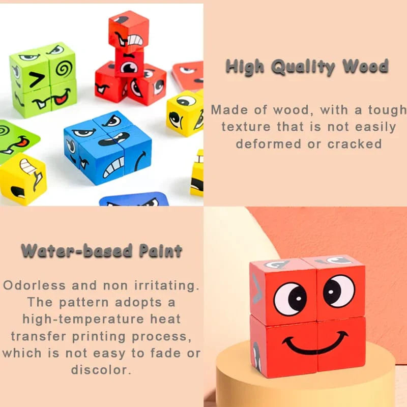 ToyZone™ Multiplayer Fun Face Changing Magic Cube Puzzle