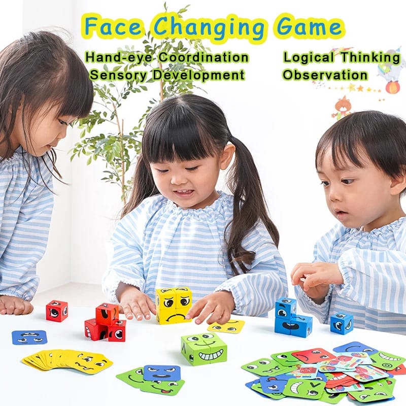 ToyZone™ Multiplayer Fun Face Changing Magic Cube Puzzle
