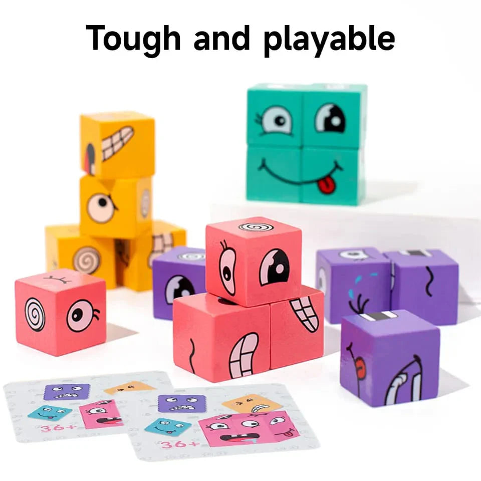 ToyZone™ Multiplayer Fun Face Changing Magic Cube Puzzle
