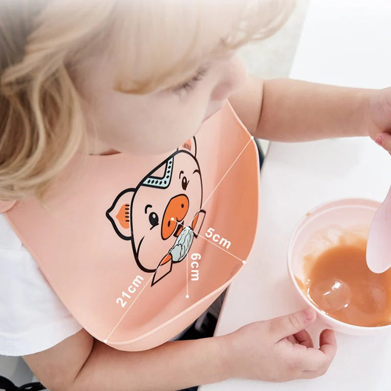 ToyZone™ Baby Eating Bibs Super Silicone Soft Pocket