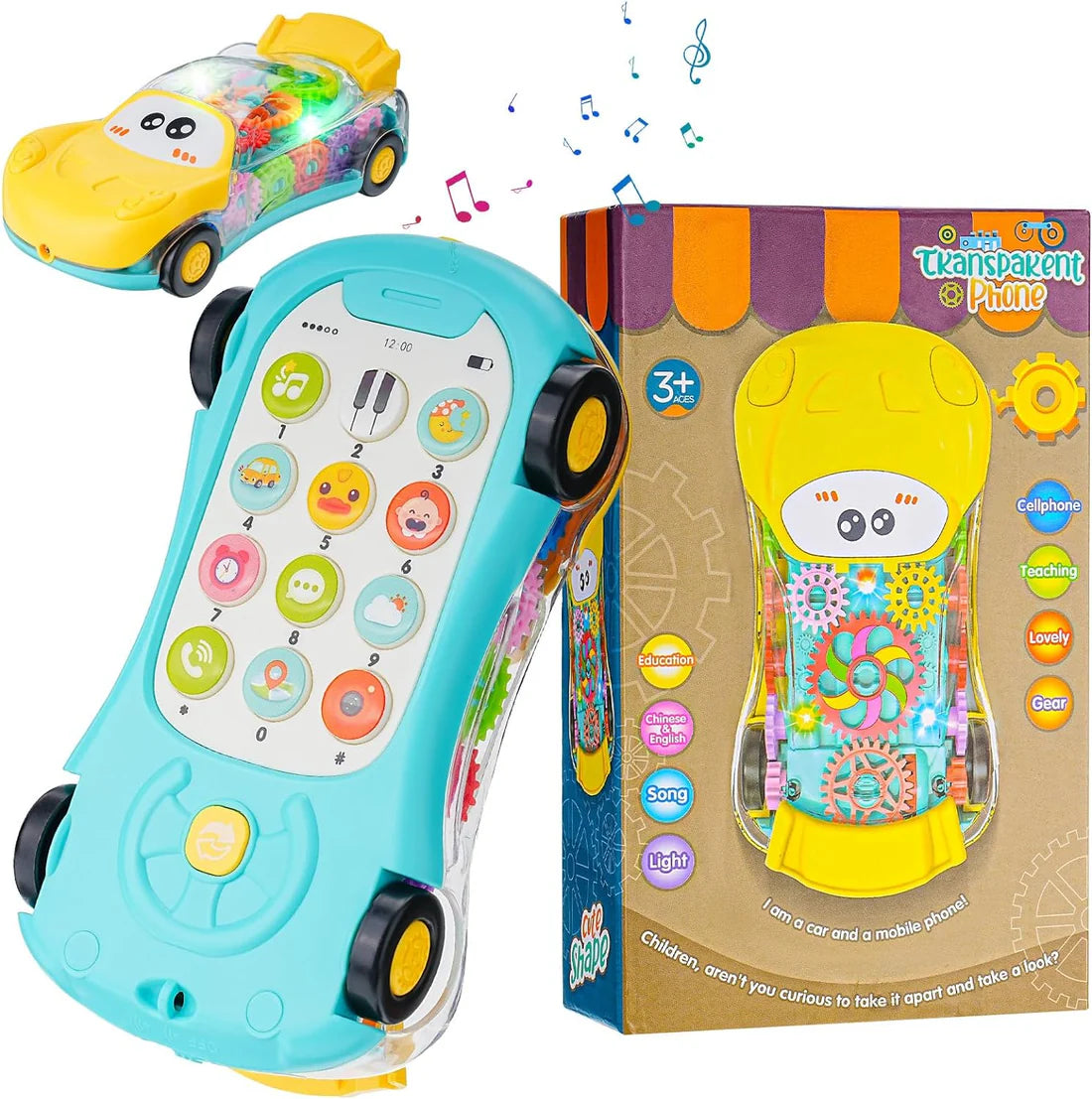 ToyZone™ Mini Transparent Phone Car