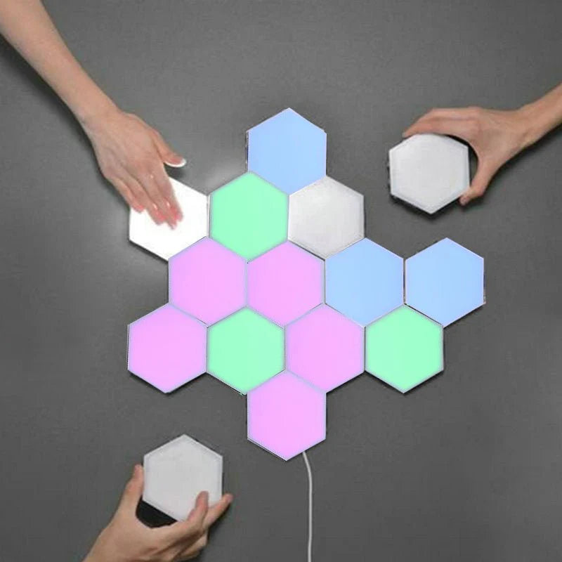 ToyZone™ DIY LED Light Assembly Hexagonal Quantum Light Working With Android IOS System