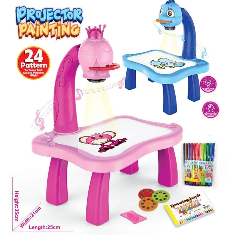 ToyZone™ LED Projector Art Painting Table for Kids