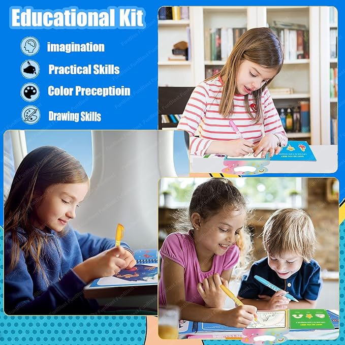 ToyZone™ Magic Water Painting Book