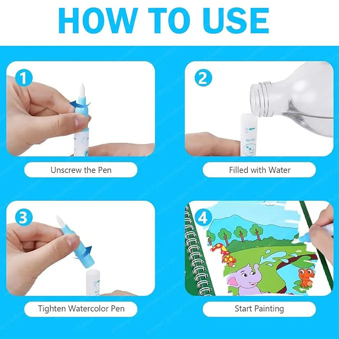 ToyZone™ Magic Water Painting Book