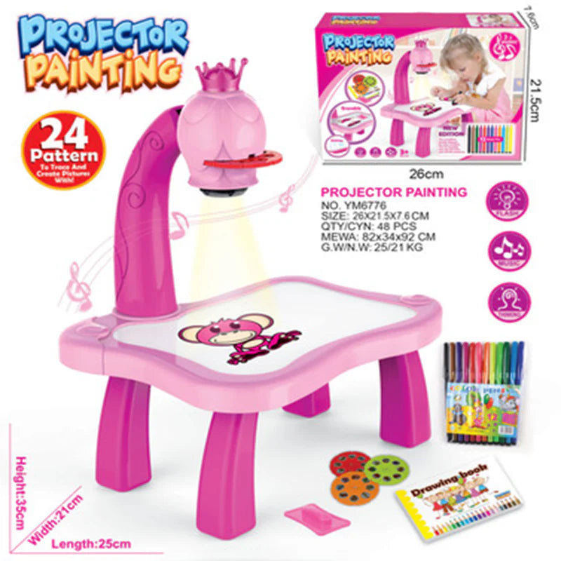 ToyZone™ LED Projector Art Painting Table for Kids