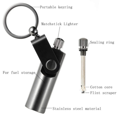 ToyZone™ Outdoor Camping Emergency Waterproof Flint Fire Keychain