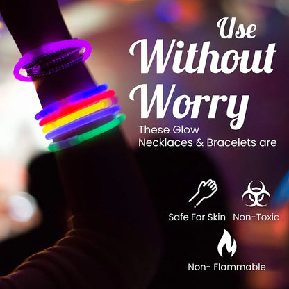 ToyZone™ Glow Sticks - Glow In The Dark (100pcs)
